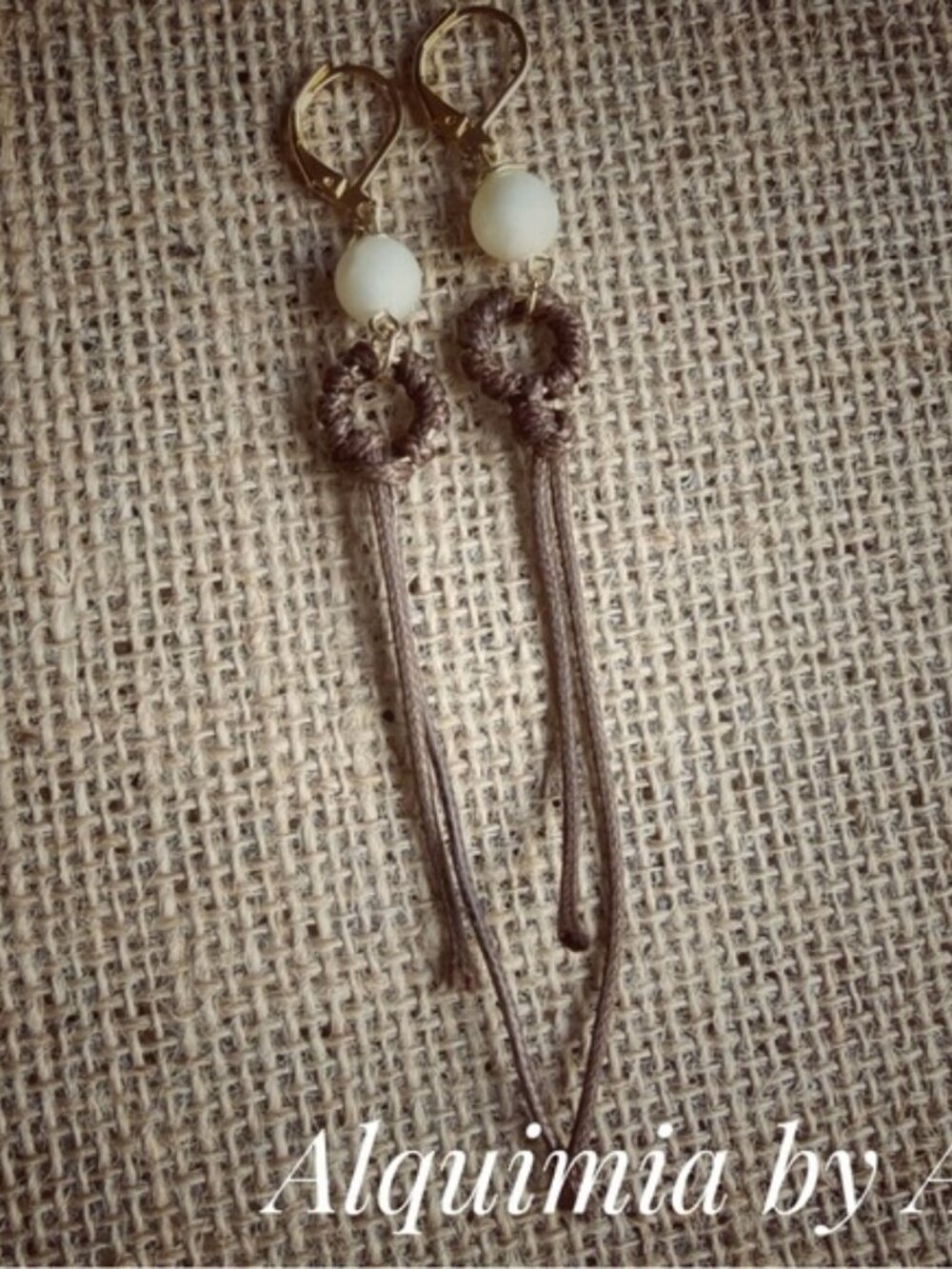 Leather tassels boho earrings
